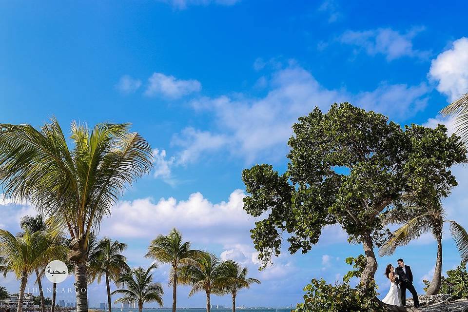 Couple at the caribbean