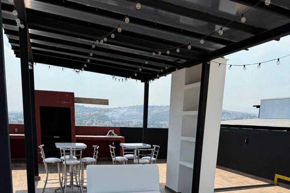 Sala lounge en terraza