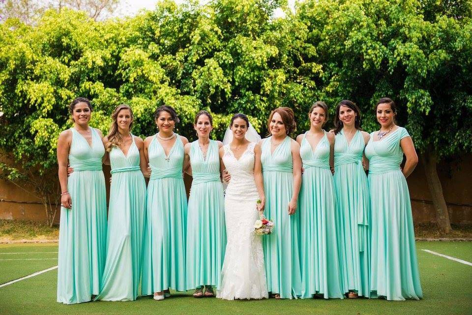 2017 Playa De La Gasa Larga Verde Menta De Dama De Honor Vestidos De Verano  De Un Hombro Formal Del Banquete De Boda Vestido De Dama De Honor Vestidos  