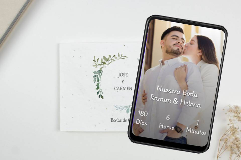 Invitación digital para evento nupcial