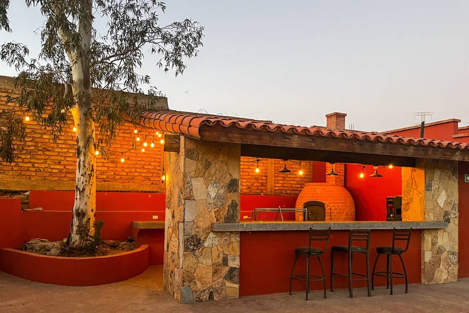 Exterior, área de asador