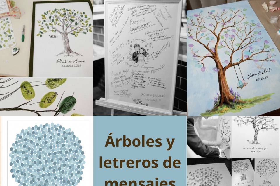 Cuadros de mensajes y huellas