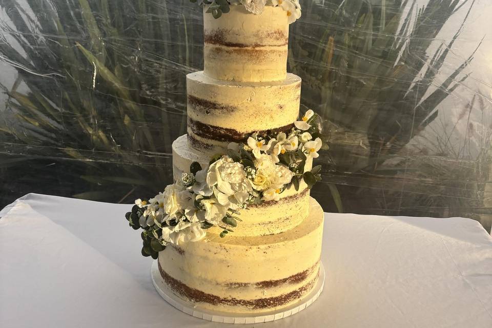 Seminaked cake