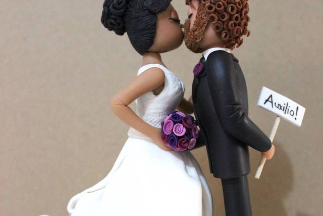 Cake topper boda