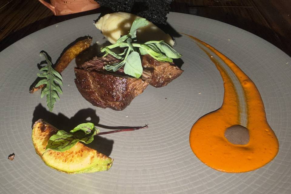 Filete de res en salsa de chip