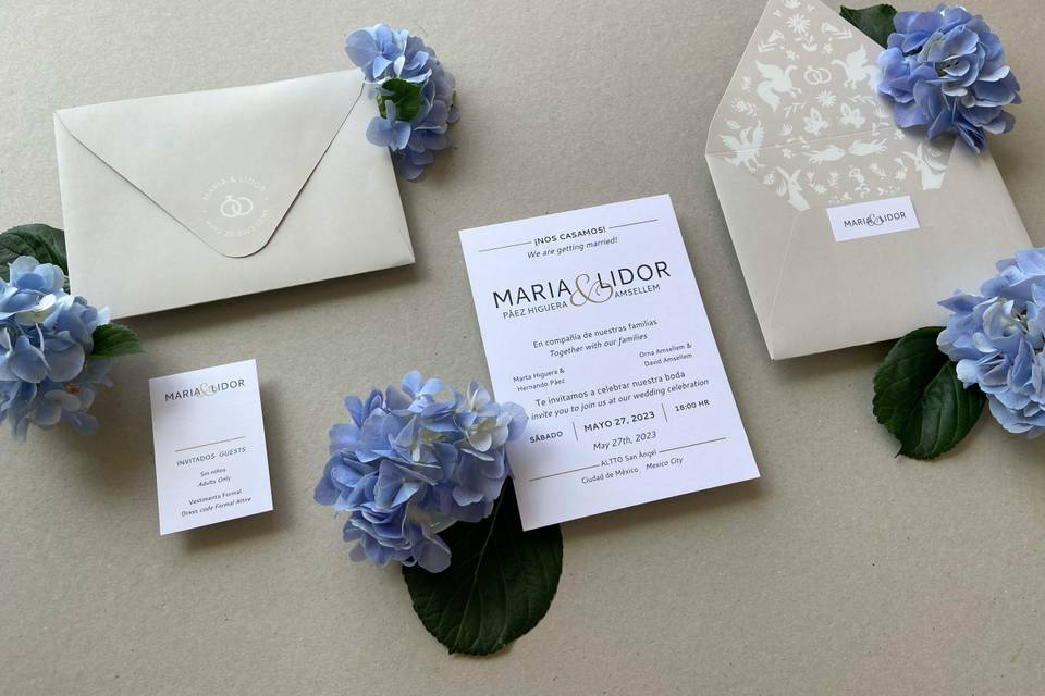 Limpia y elegante invitación