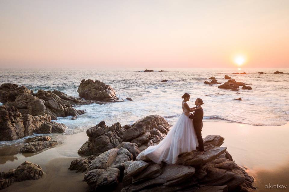 Trash The Dress en atardecer