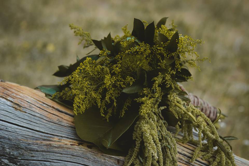 Ramo de novia verde