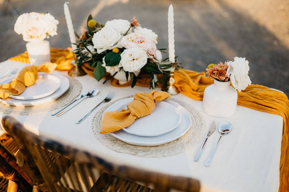 Decoración de boda elopment