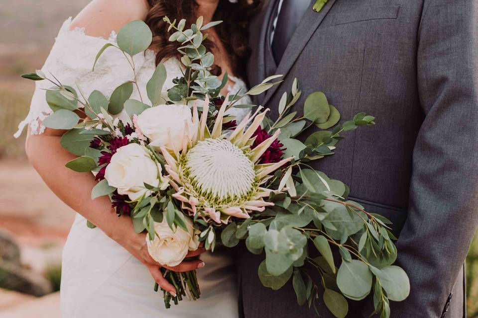 Boquet con protea