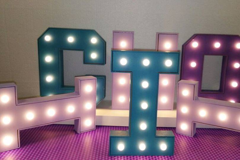 Letras con luz 26 cm