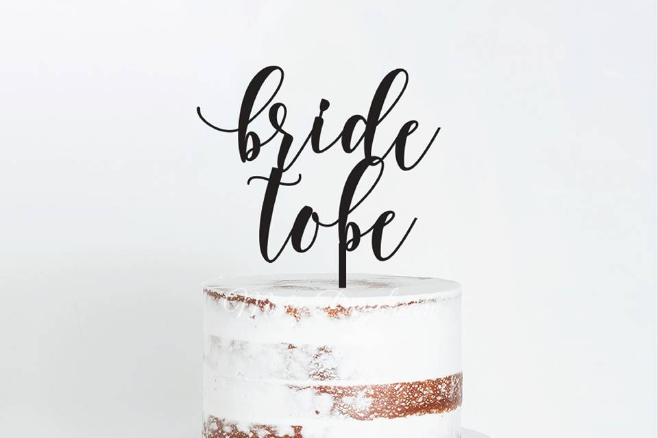 Cake topper acrílico