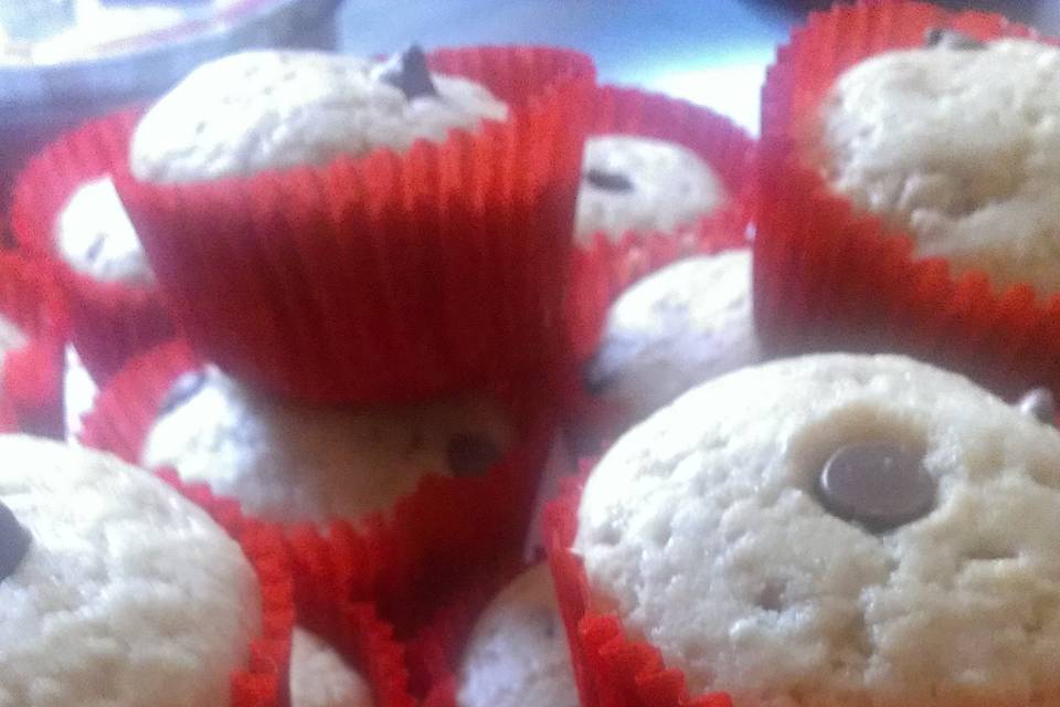 Muffins con chispas de chocola