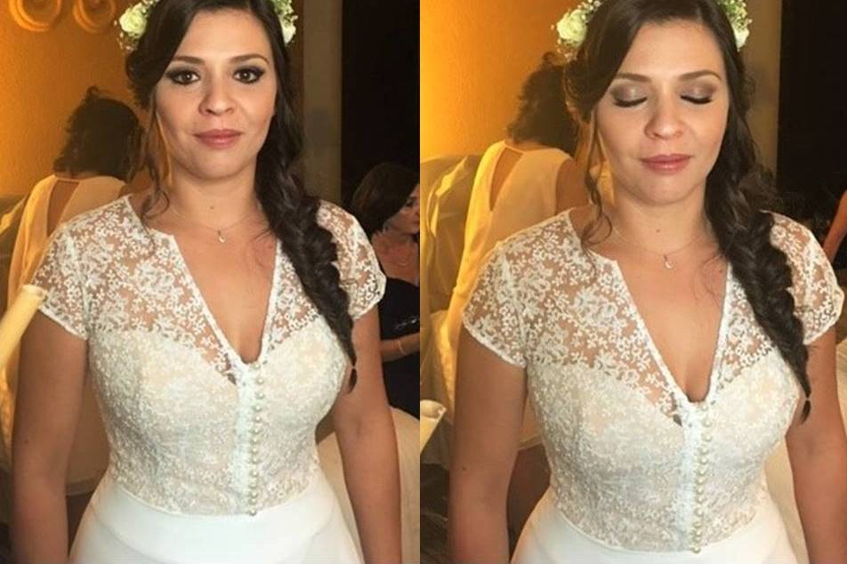 Peinado y maquillaje novia