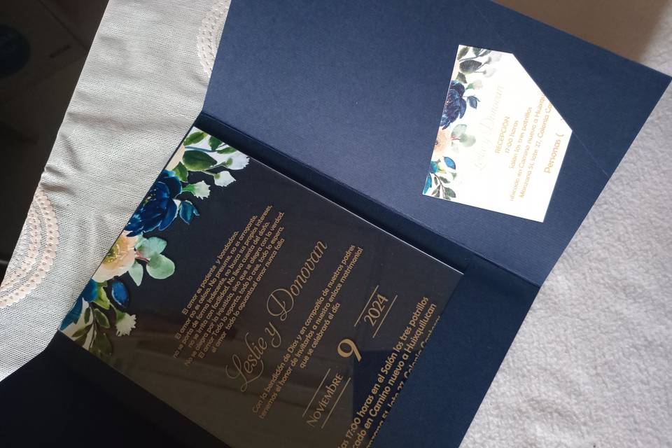 Invitación en acrílico