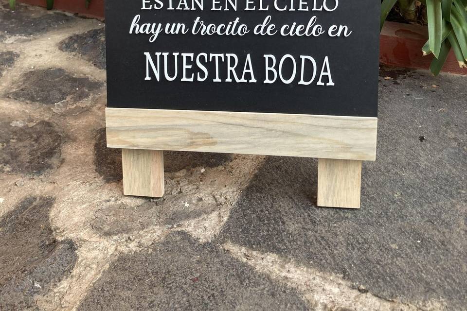 Letrero de bienvenida