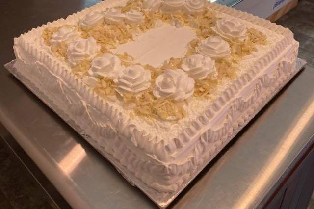 Pastel de boda de vainilla