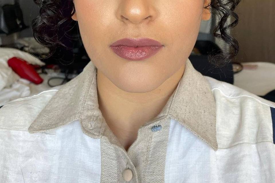 Maquillaje terminado mate