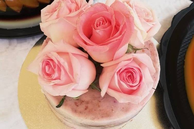Pastel de rosas