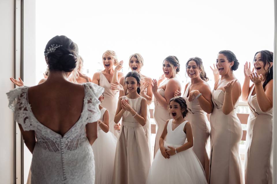 First look con las amigas