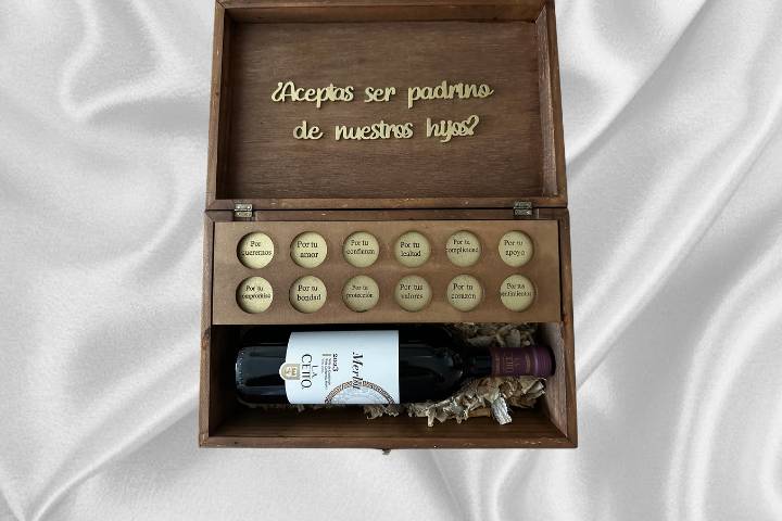 Caja motivos para padrinos