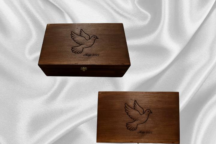Caja de madera para padrinos