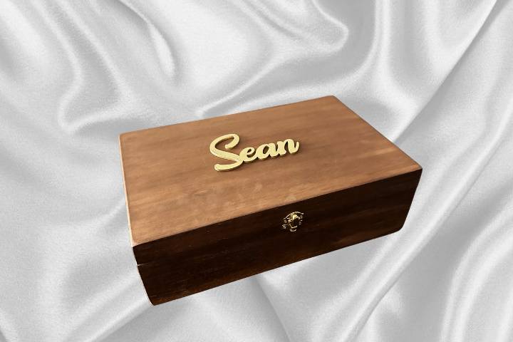 Caja de madera para padrinos