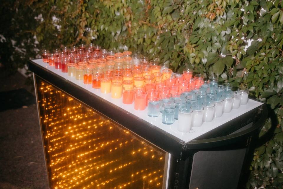 Barra de shots para eventos