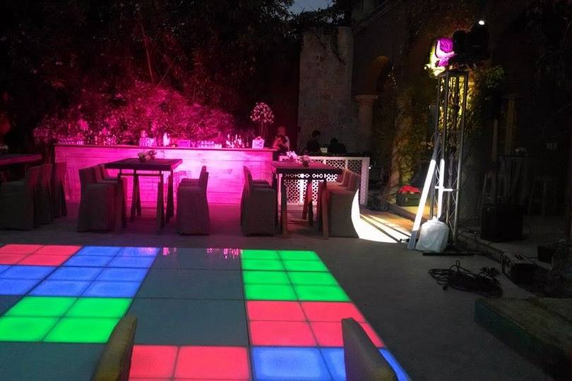 Iluminación y pista de led