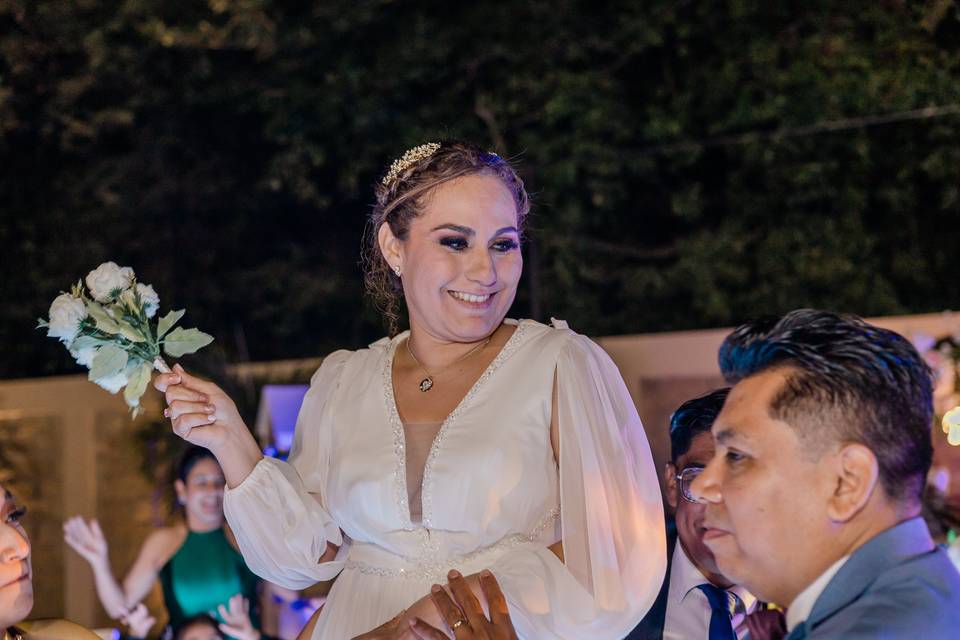 Fotos y videos durante la fiesta