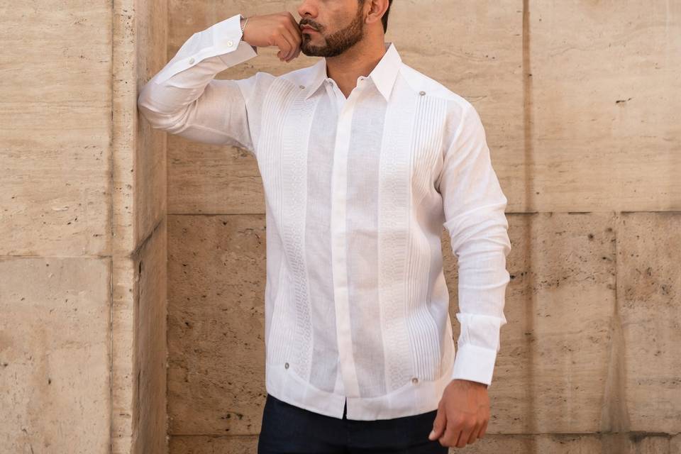 Guayabera nogales 100 % lino