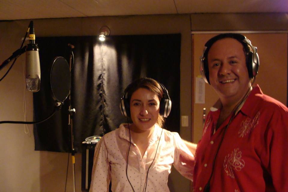 En el estudio de grabación