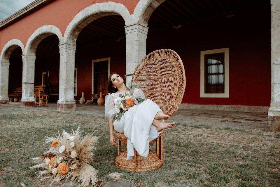 Novia estilo boho