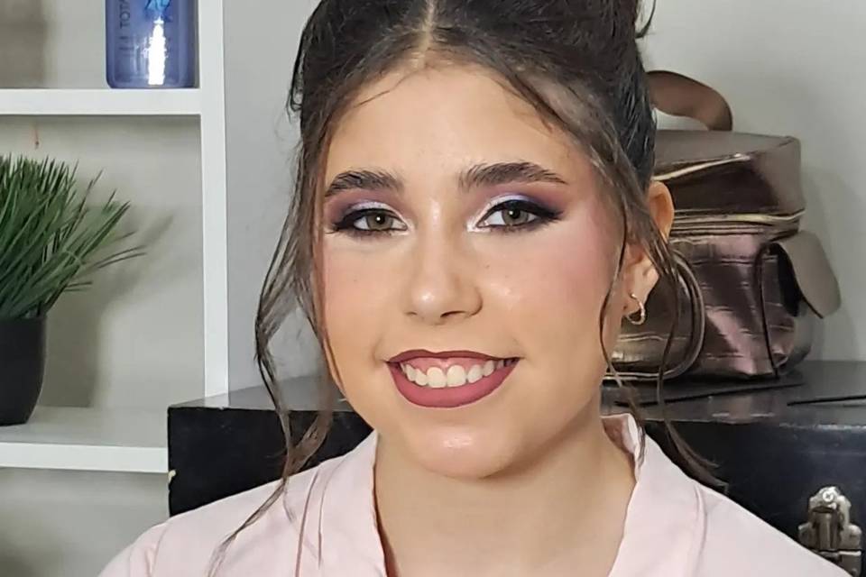 Maquillaje terminado mate