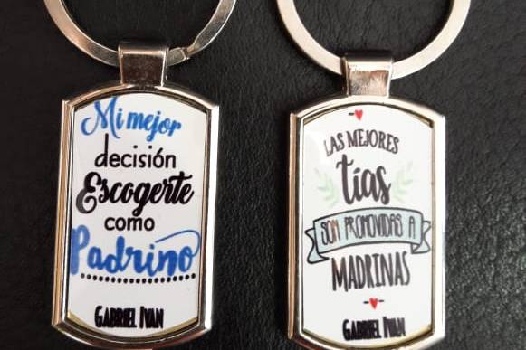 Llaveros personalizados.