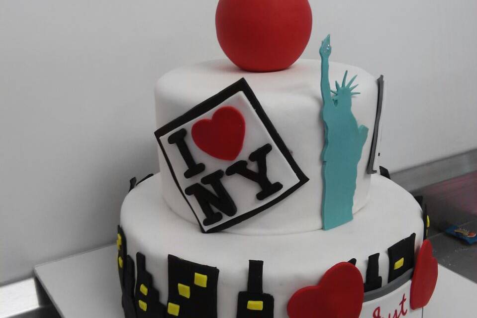 NY cake Just Married