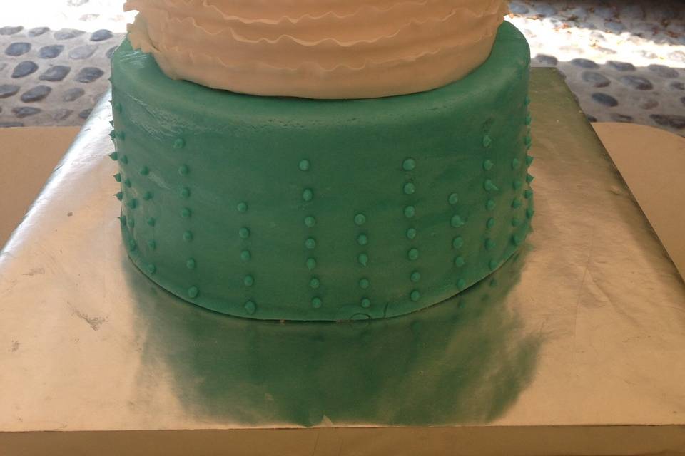 Pastel fondant ruffle tiffany