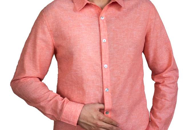 Camisa lino con cuello