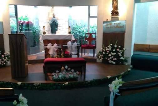 Decoración de capilla la salle