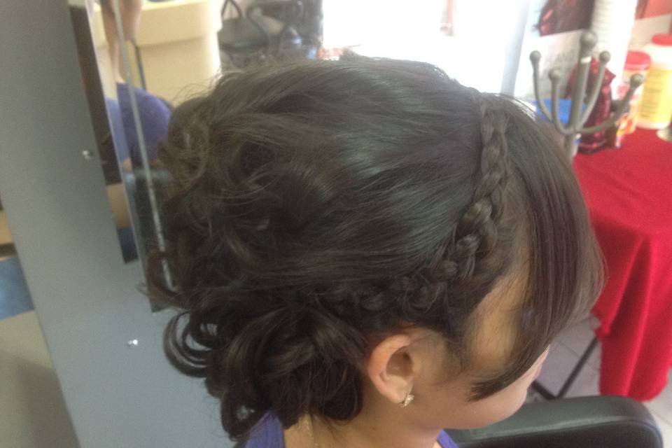 Peinado de novia con trenza