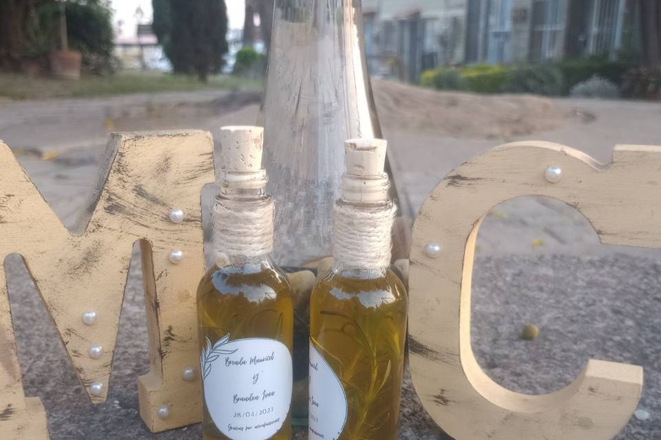 Aceite a base de olivo y ajo