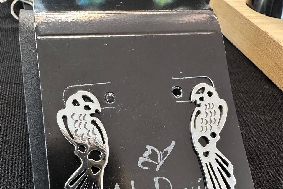 Aretes de plata con diseño