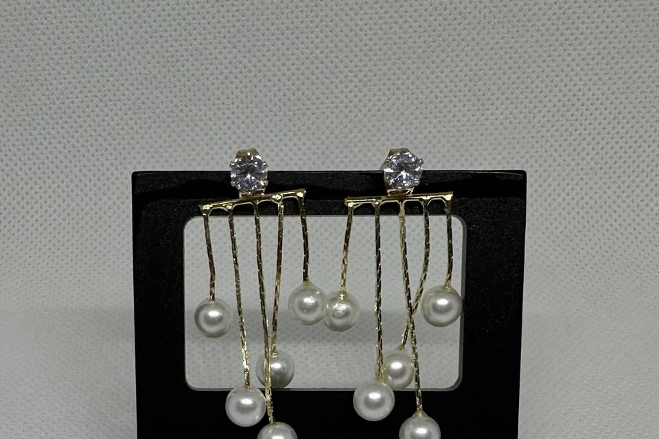 Aretes con baño de oro