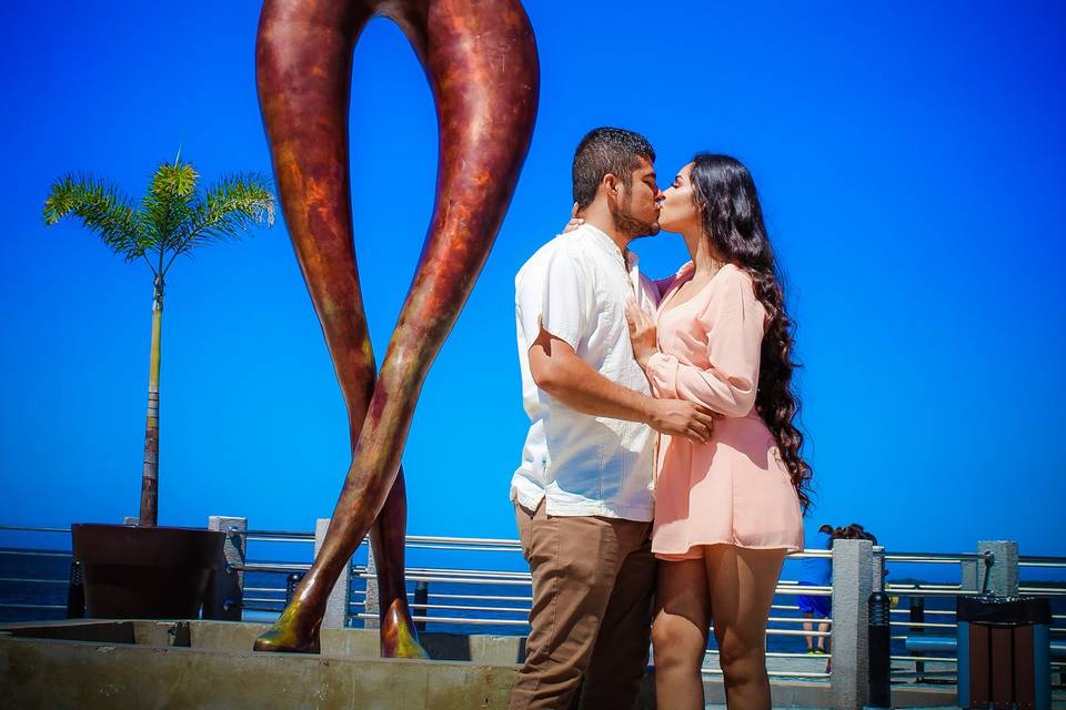 Novios en el muelle de san bla