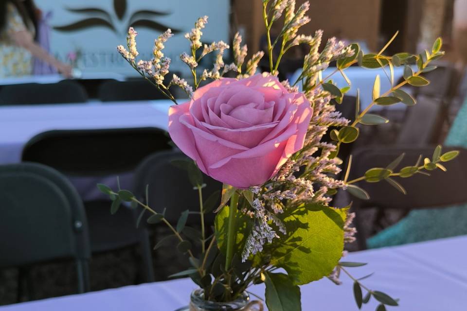 Jarrón chico con flor