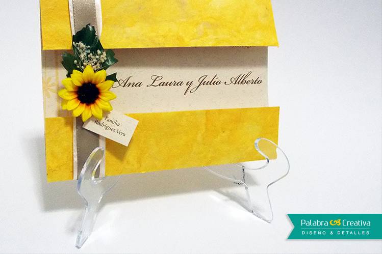 Invitación de boda primavera