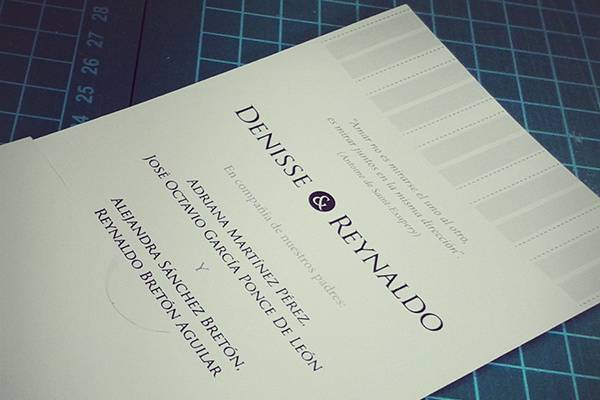 Invitación de boda D y R