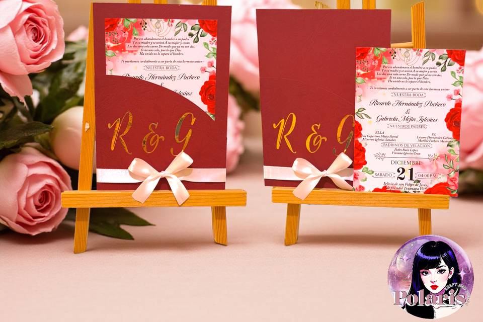 Invitación corte oval