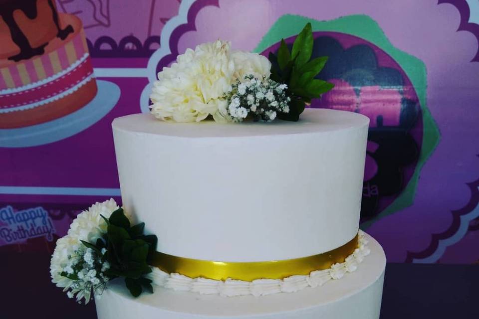 Pastel sencillo para boda