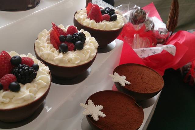 Tres leches y frutos rojos